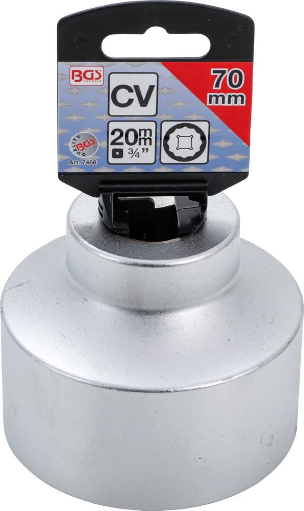 Produktbild Steckschlüssel Einsatz Zwölfkant Antrieb Innenvierkant 20 mm 3/4 Zoll 70 mm bild 2