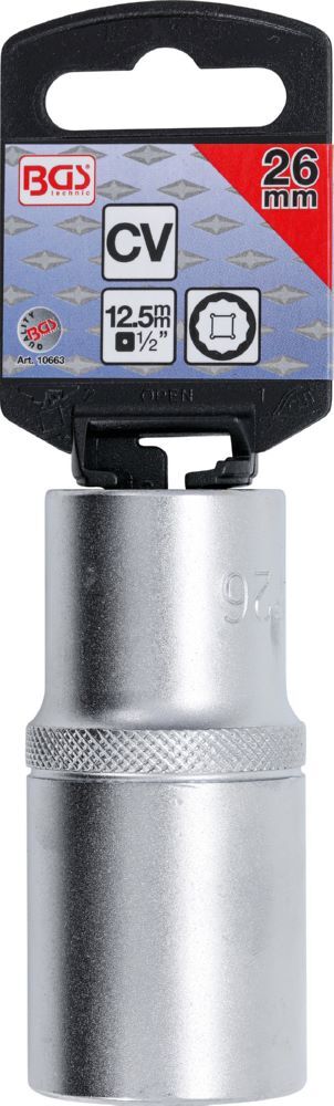 Produktbild Steckschlüssel Einsatz Zwölfkant tief Innenvierkant 1/2 Zoll 26 mm bild 2