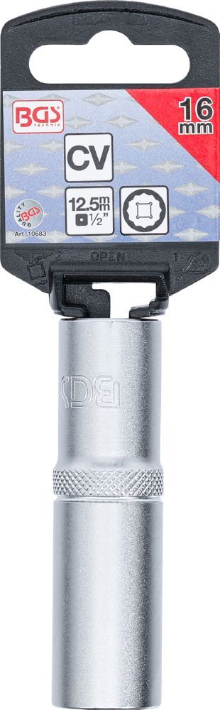 Produktbild Steckschlüssel Einsatz Zwölfkant tief Innenvierkant 1/2 Zoll 16 mm bild 3