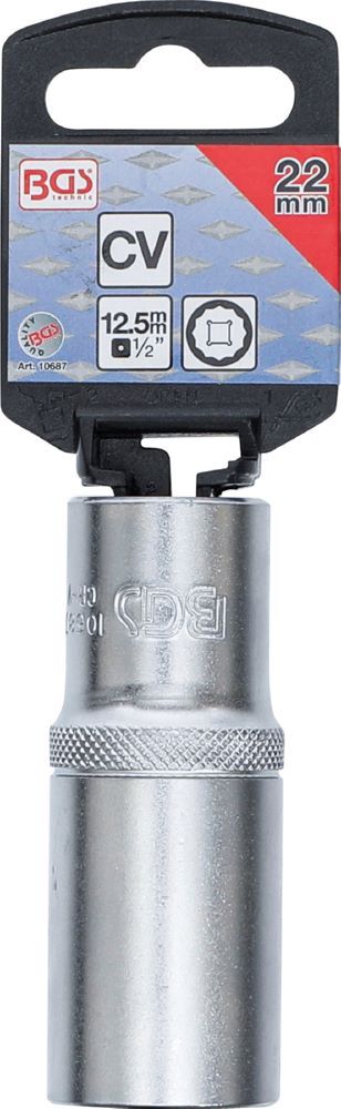 Produktbild Steckschlüssel Einsatz Zwölfkant tief Innenvierkant 1/2 Zoll 22 mm bild 3