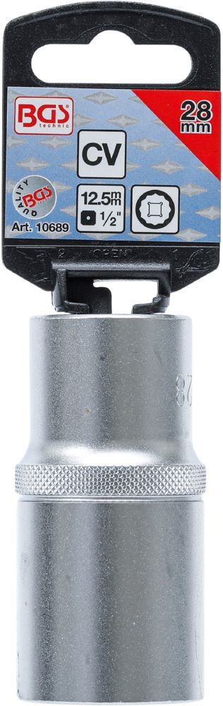 Produktbild Steckschlüssel Einsatz Zwölfkant tief Innenvierkant 1/2 Zoll 28 mm bild 3