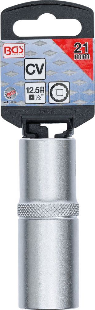 Produktbild Steckschlüssel Einsatz Zwölfkant tief Antrieb Innenvierkant 1/2 Zoll 21 mm bild 3