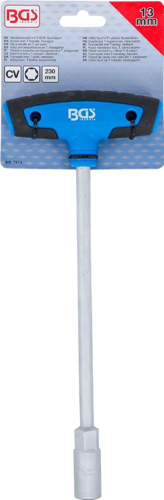 Produktbild Steckschlüssel mit T-Griff Sechskant 13 mm bild 4