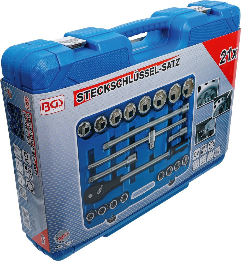 Produktbild Steckschlüssel Satz Antrieb 3/4 Zoll 21 teilig bild 8