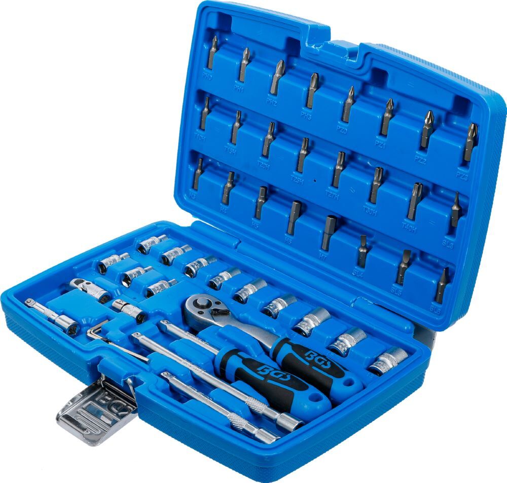 Produktbild Steckschlüssel Satz Antrieb 6,3 mm 1/4 Zoll 46 teilig bild 3