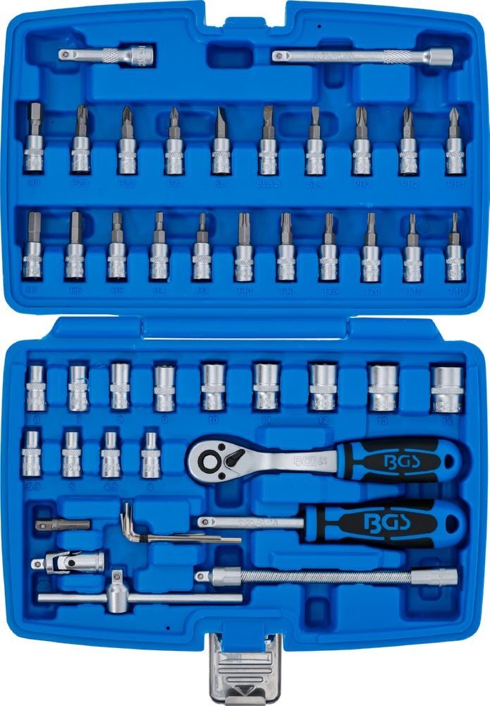 Produktbild Steckschlüssel Satz Antrieb 6,3 mm 1/4 Zoll 46 teilig bild 4