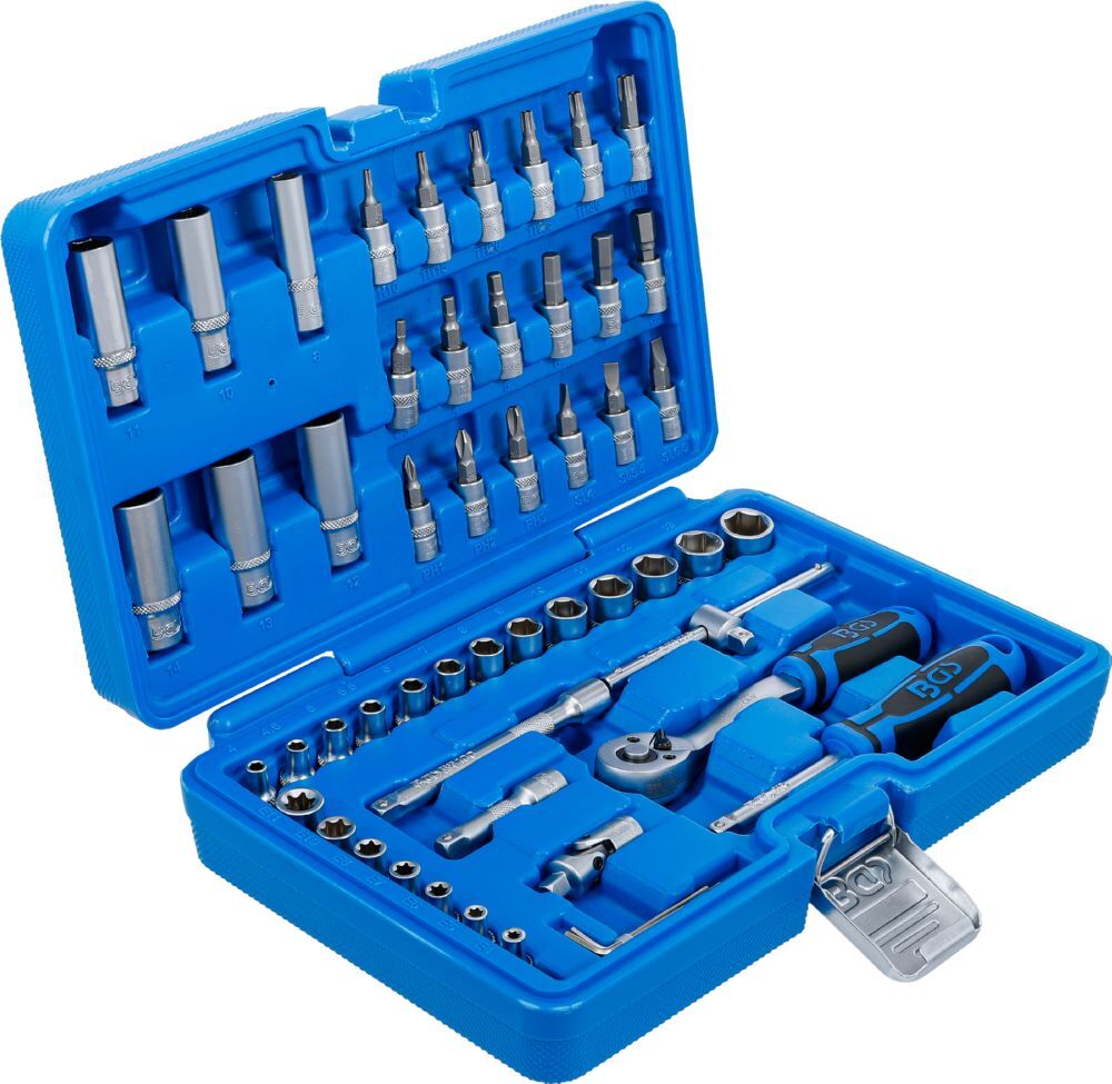 Produktbild Steckschlüssel Satz Antrieb 6,3 mm 1/4 Zoll 53 teilig bild 2