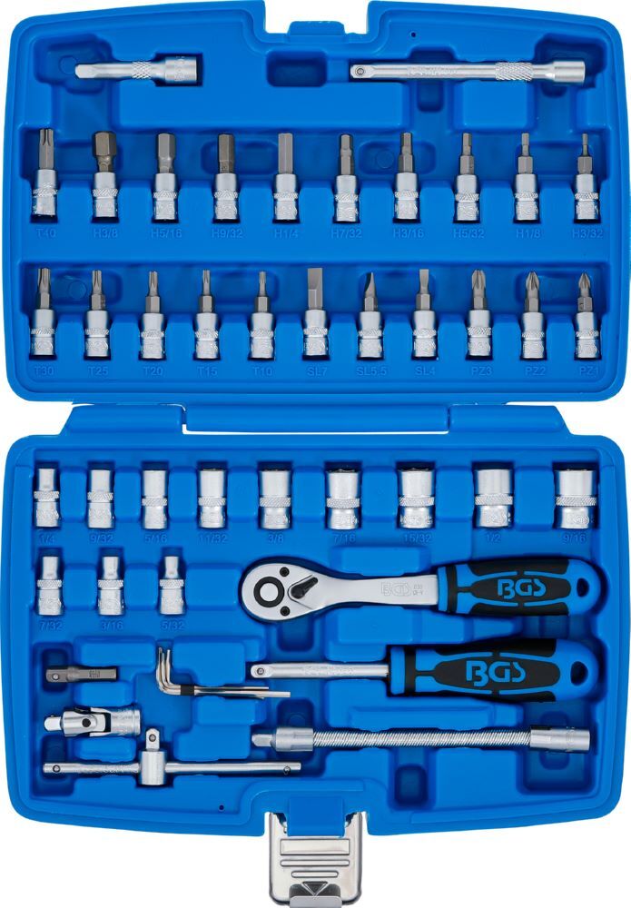 Produktbild Steckschlüssel Satz Antrieb 1/4 Zoll Zollgrößen 46 teilig bild 4