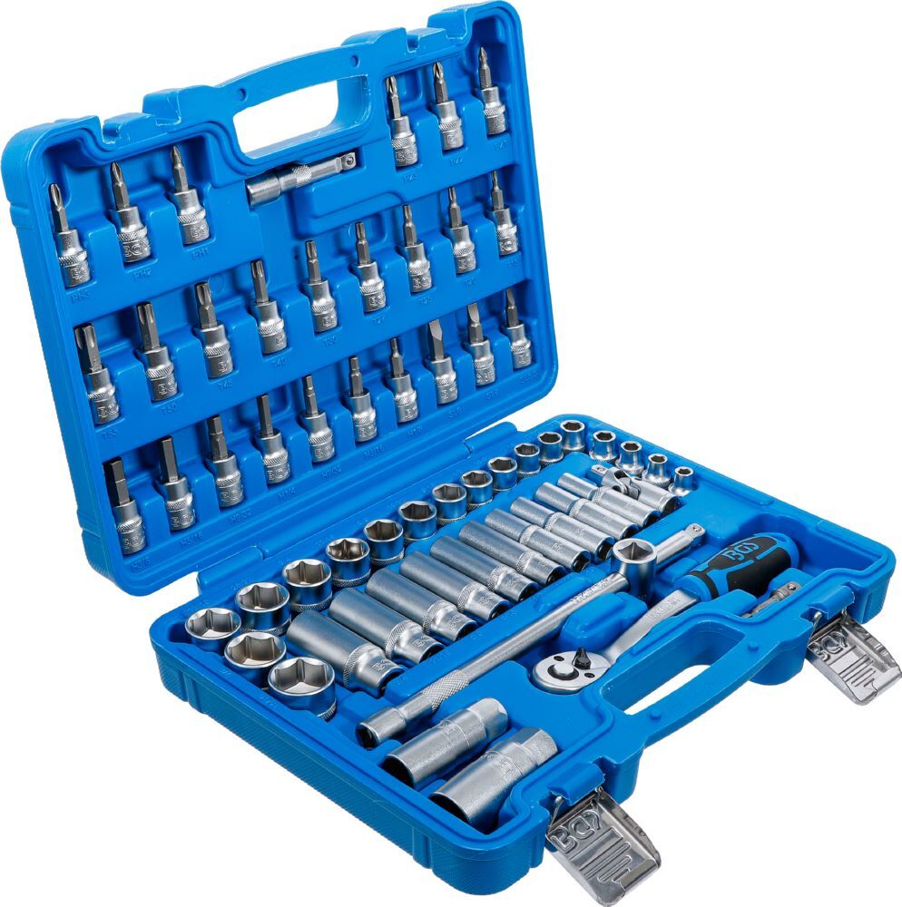 Produktbild Steckschlüssel Satz Antrieb 10 mm 3/8 Zoll Zollgrößen 61 teilig bild 2