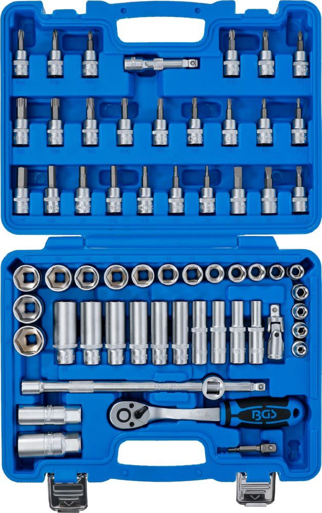 Produktbild Steckschlüssel Satz Sechskant Antrieb 10 mm 3/8 Zoll 61 teilig bild 4
