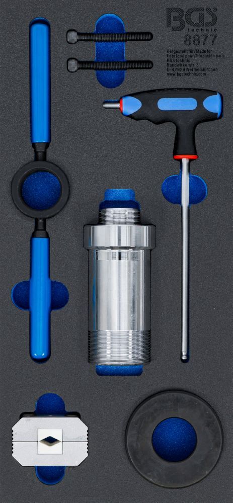BGS Stoßdämpfer Werkzeug Satz für Stoßdämpfer mit Zuganschlagsfeder 8 teilig Produktbild BGS Stoßdämpfer Werkzeug Satz für Stoßdämpfer mit Zuganschlagsfeder 8 teilig
