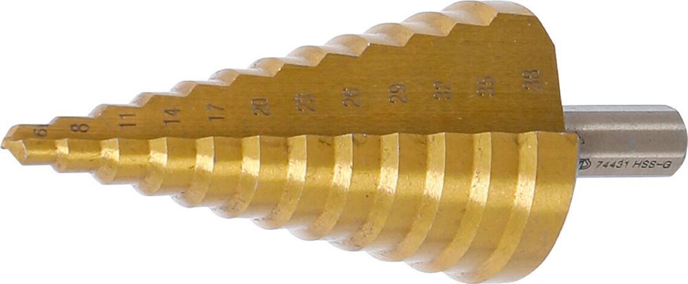Produktbild BGS Stufenbohrer titan-nitriert Durchmesser 6 - 38 mm