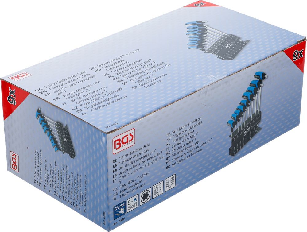 BGS T-Griff Schlüssel-Satz T10 - T50 9 teilig T-Profil Produktbild BGS T-Griff Schlüssel-Satz T10 - T50 9 teilig T-Profil bild 4