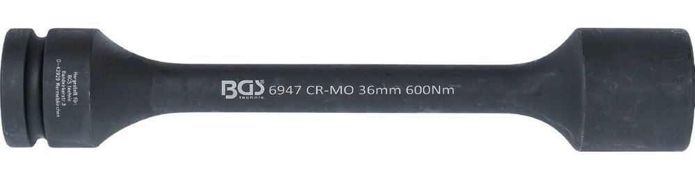 Produktbild Torsions Kraft Steckschlüssel Sechskant Antrieb vierkant 1 Zoll 36 mm 600 Nm bild 3