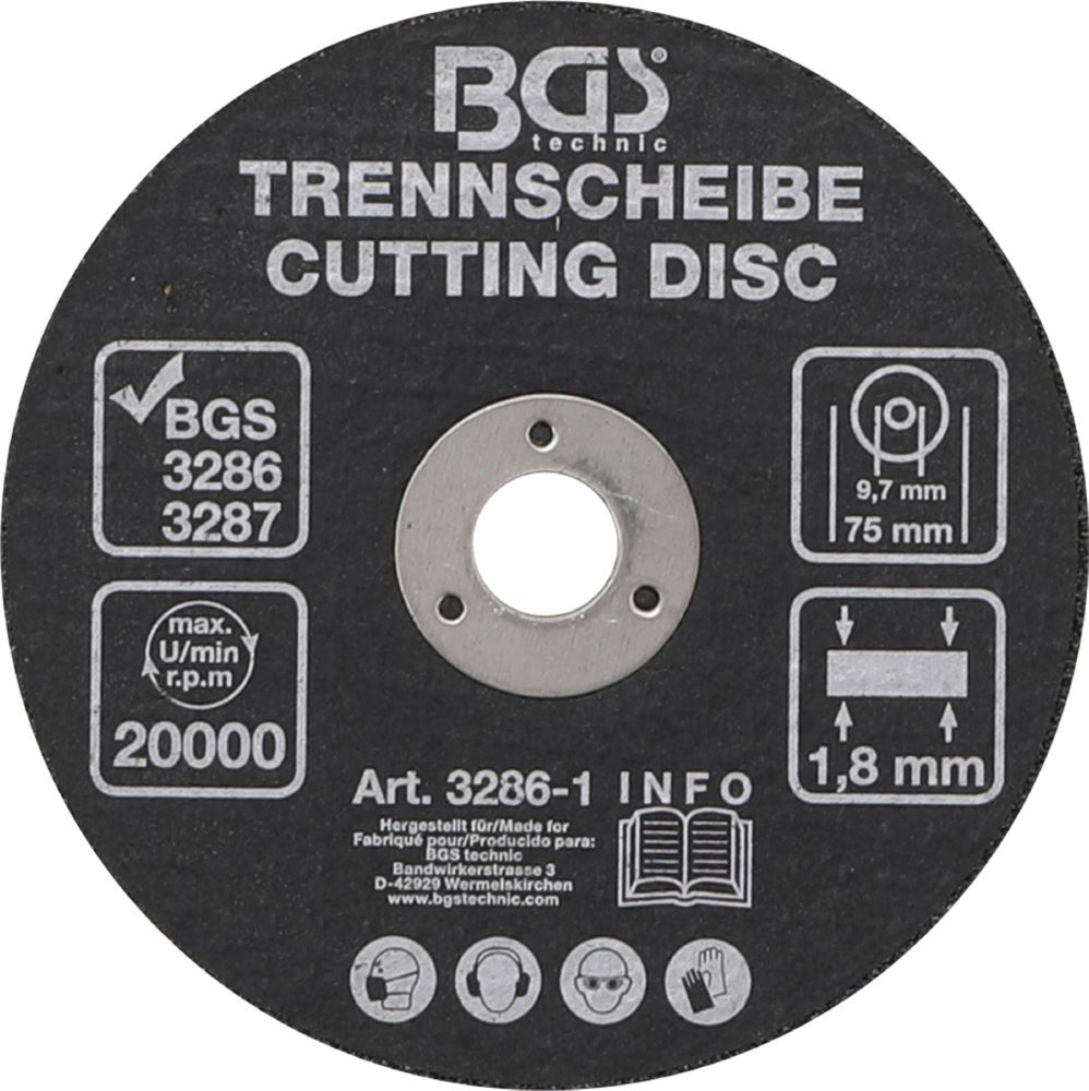 BGS Trennscheibe 75 x 1,8 x 9,7 mm Produktbild BGS Trennscheibe 75 x 1,8 x 9,7 mm