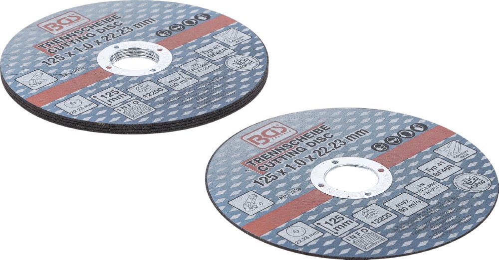 Produktbild BGS Trennscheiben für Edelstahl Durchmesser 125 x 1,0 x 22,2 mm 5 teilig
