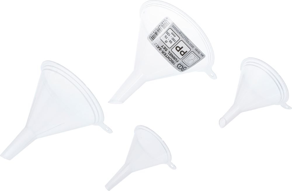 Produktbild BGS Trichter Satz lebensmittelecht Durchmesser 55 - 125 mm 4 teilig