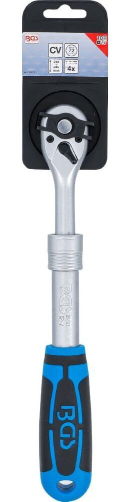 Produktbild Umschaltknarre ausziehbar Abtrieb Außenvierkant 10 mm 3/8 Zoll 240 - 345 mm bild 6