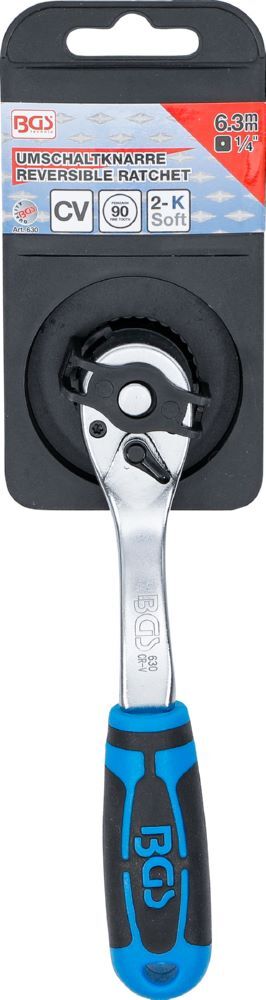 Produktbild Umschaltknarre feinverzahnt Abtrieb Außenvierkant 6,3 mm 1/4 Zoll bild 6