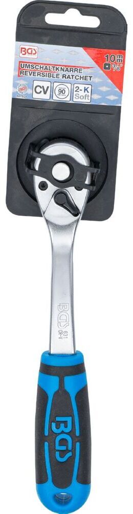 Produktbild Umschaltknarre feinverzahnt Abtrieb Außenvierkant 10 mm 3/8 Zoll bild 6