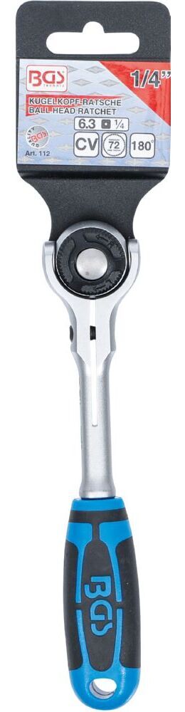 Produktbild Umschaltknarre mit Kugelkopf Abtrieb Außenvierkant 6,3 mm 1/4 Zoll bild 6