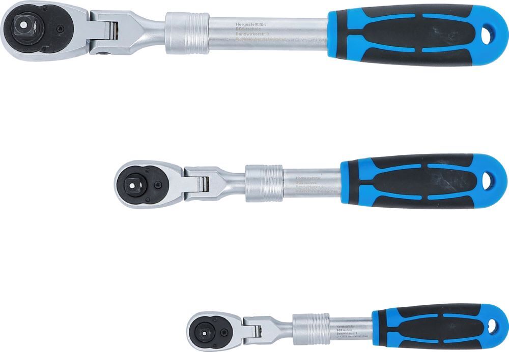 Produktbild Umschaltknarren Satz ausziehbar abwinkelbar 3 teilig bild 5