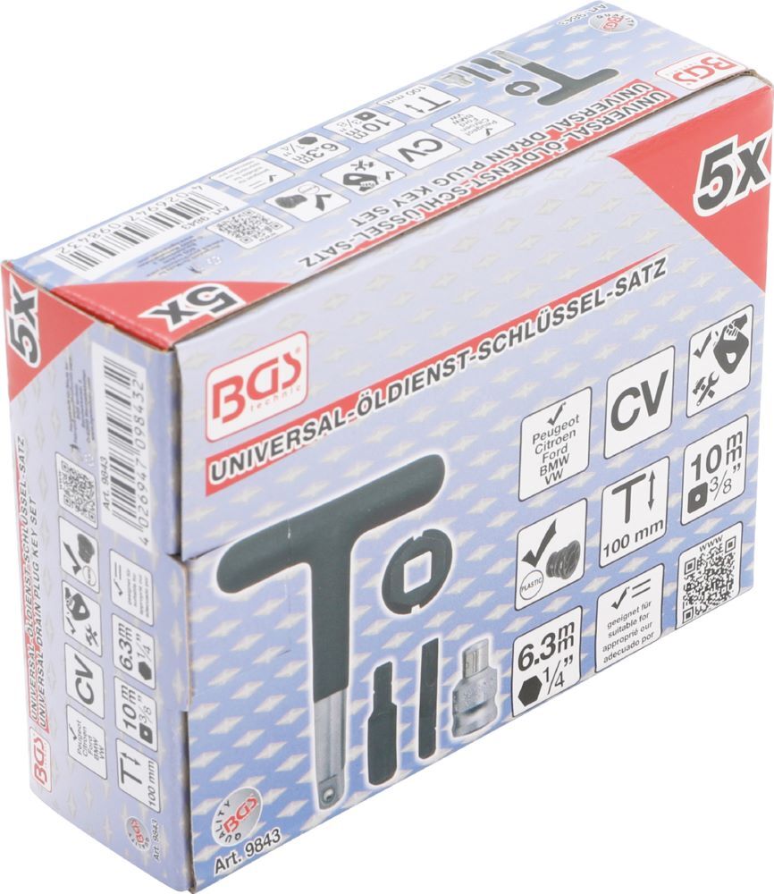 Produktbild Universal Öldienst Schlüssel Satz 5 teilig bild 4