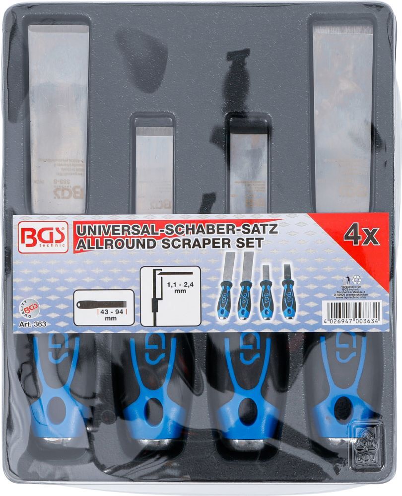 BGS Universal Schaber Satz 4 teilig Produktbild BGS Universal Schaber Satz 4 teilig bild 3