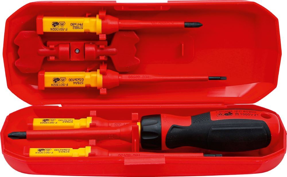 BGS VDE Schraubendreher Satz mit Wechselklingen 8 teilig Produktbild BGS VDE Schraubendreher Satz mit Wechselklingen 8 teilig