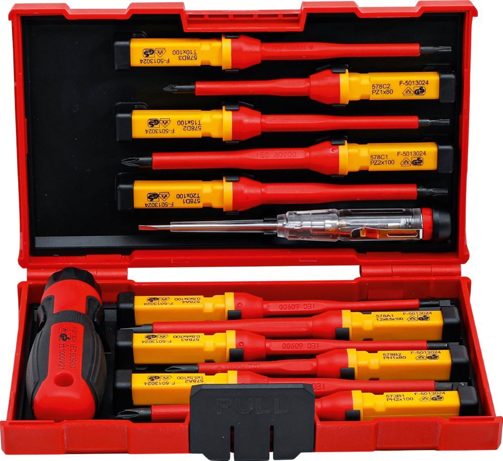BGS VDE Schraubendreher Satz mit Wechselklingen 13 teilig Produktbild BGS VDE Schraubendreher Satz mit Wechselklingen 13 teilig