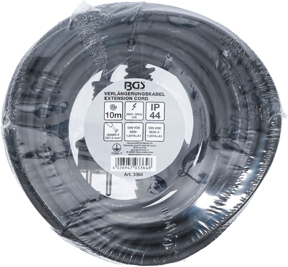 Produktbild Verlängerungskabel 10 meter 3 x 1,5 mm² IP 44 bild 3