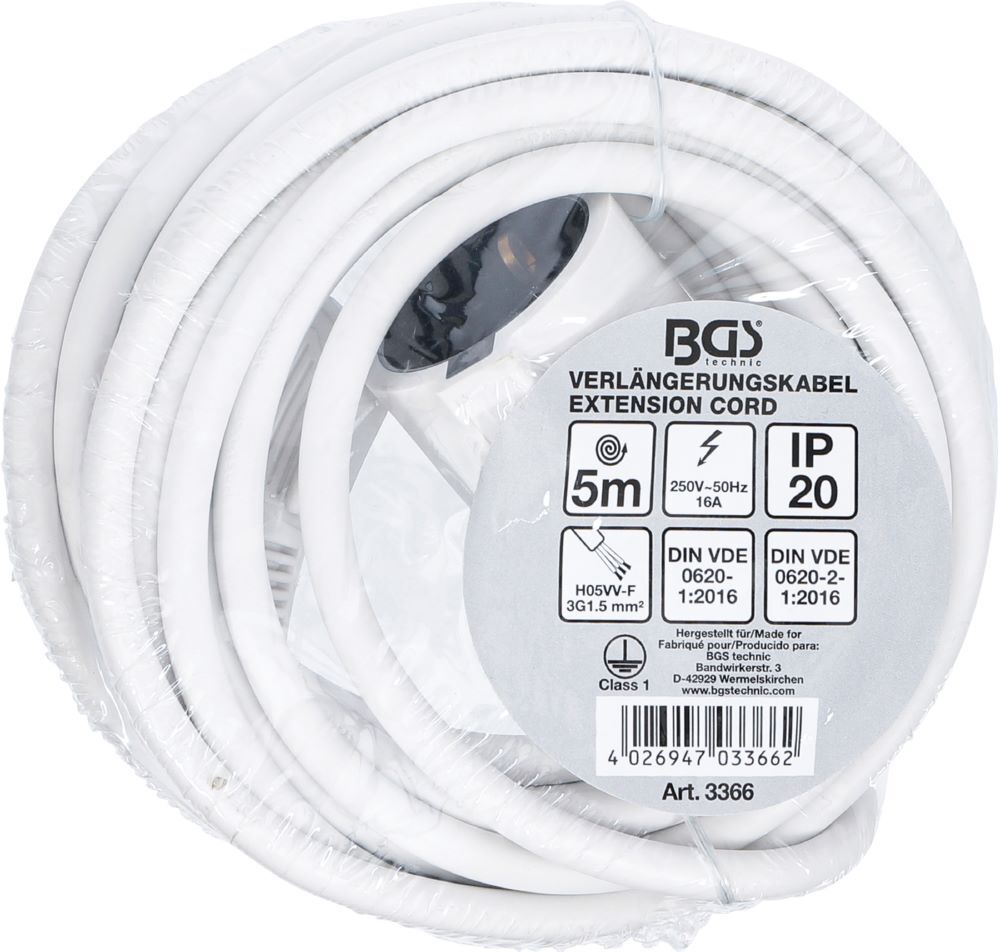 Produktbild Verlängerungskabel 5 meter 3 x 1,5 mm² IP 20 bild 3