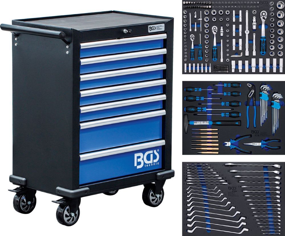 BGS Werkstattwagen 7 Schubladen mit 263 Werkzeugen Produktbild BGS Werkstattwagen 7 Schubladen mit 263 Werkzeugen