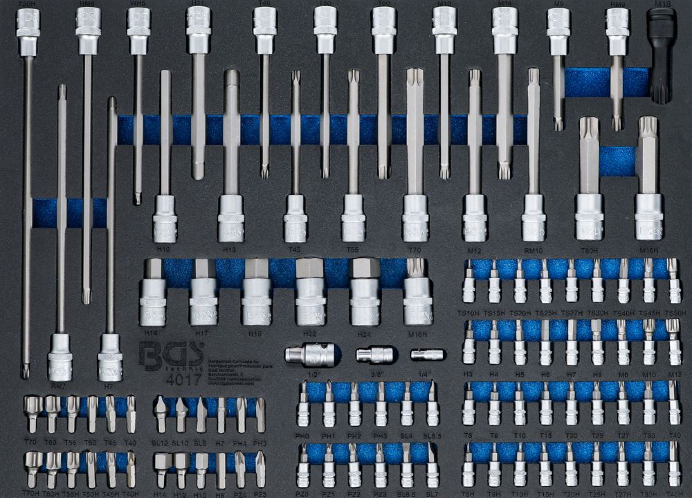 Produktbild BGS Werkstattwageneinlage 3/3 Bits und Bit-Einsätze 104 teilig