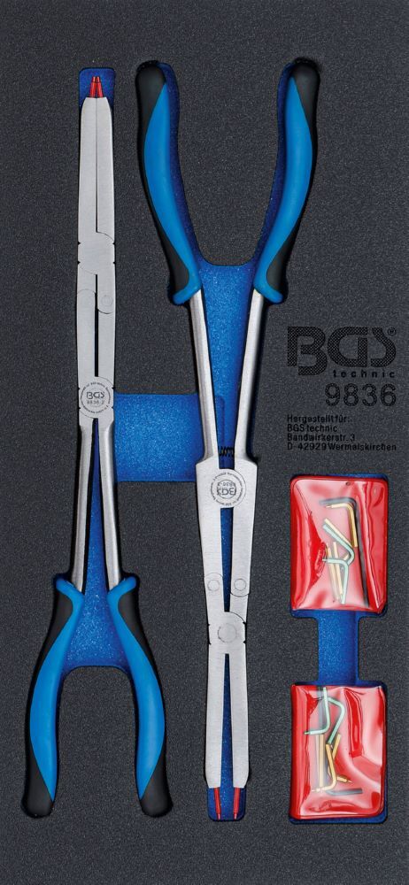 BGS Werkstattwageneinlage 1/3: Doppelgelenk Sprengringzangen Satz 345 mm Produktbild BGS Werkstattwageneinlage 1/3: Doppelgelenk Sprengringzangen Satz 345 mm