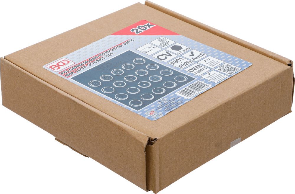 Produktbild Werkstattwageneinlage 1/6 Felgenschloss-Werkzeug-Satz für Audi 20 teilig bild 3