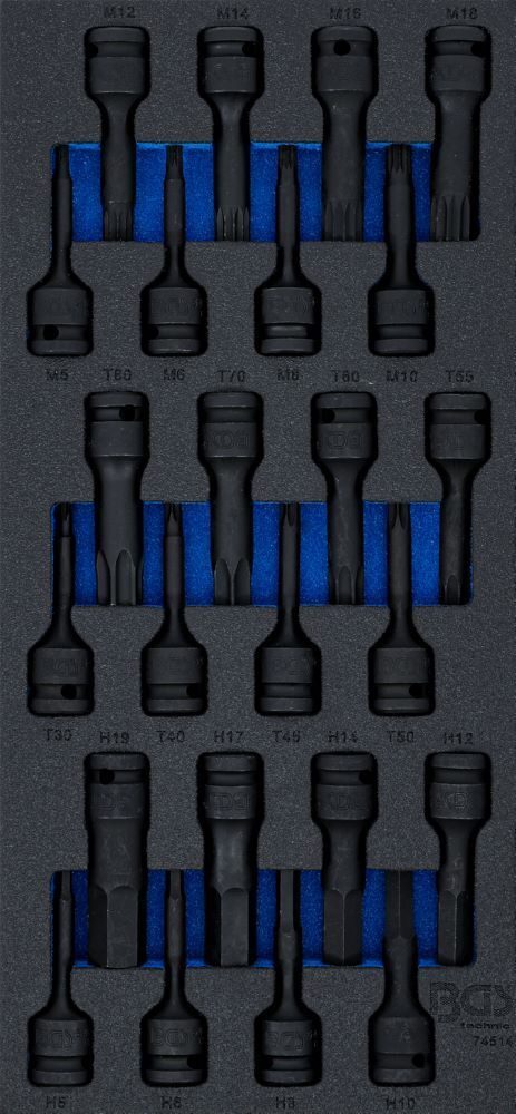 Produktbild BGS Werkstattwageneinlage 1/3 Kraft Bit Einsatz Antrieb 1/2 Zoll 24 teilig