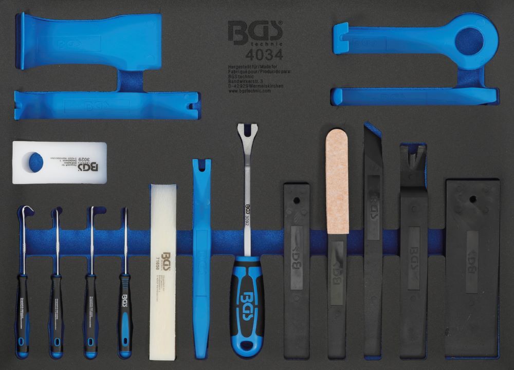 Produktbild BGS Werkstattwageneinlage 3/3 Lösewerkzeuge, Montagekeile und Haken-Satz 17 teilig