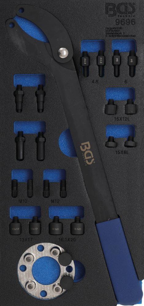 BGS Werkstattwageneinlage 1/3 Nockenwellen Gegenhaltewerkzeug Satz für VAG Produktbild BGS Werkstattwageneinlage 1/3 Nockenwellen Gegenhaltewerkzeug Satz für VAG