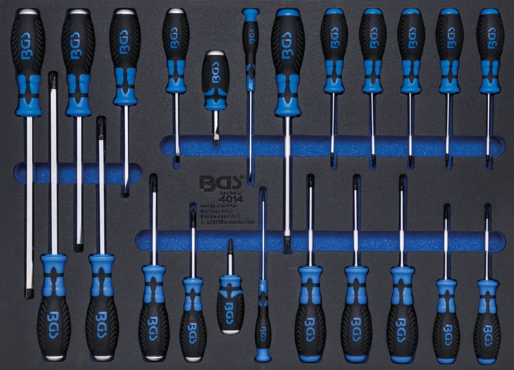 Produktbild BGS Werkstattwageneinlage 3/3 Schraubendreher-Satz 23 teilig