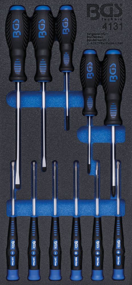 Produktbild BGS Werkstattwageneinlage 1/3 Schraubendreher-Satz 11 teilig