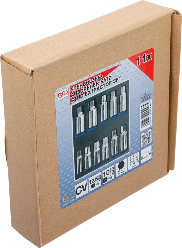 Produktbild Werkstattwageneinlage 1/6 Stehbolzen Ausdreher Satz 5 - 16 mm 11 teilig bild 5