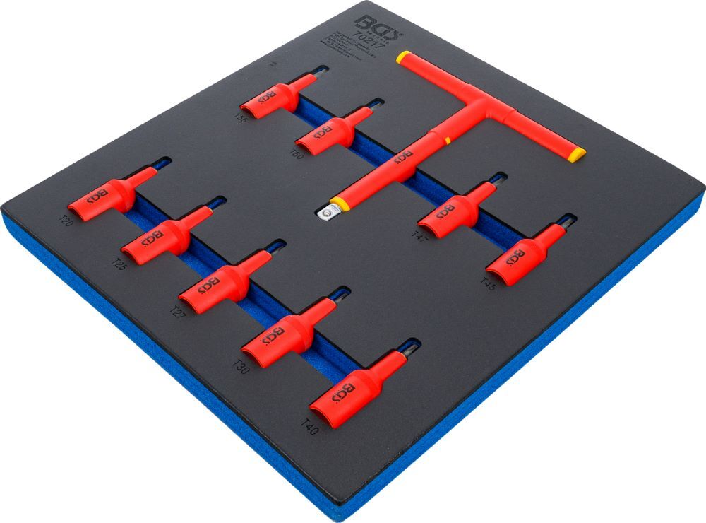 Produktbild Werkstattwageneinlage 2/3 VDE Bit Einsatz Satz Torx T20 - T55 10 teilig bild 4