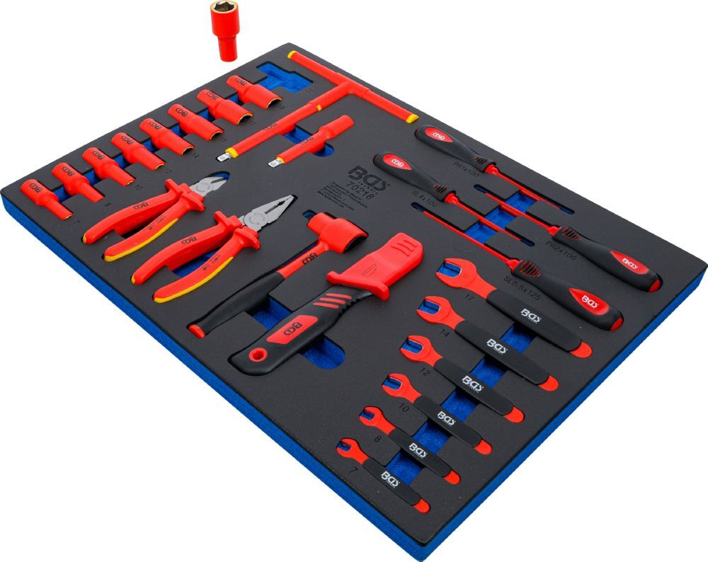 Produktbild Werkstattwageneinlage 3/3 VDE Steckschlüssel Satz 26 teilig bild 5