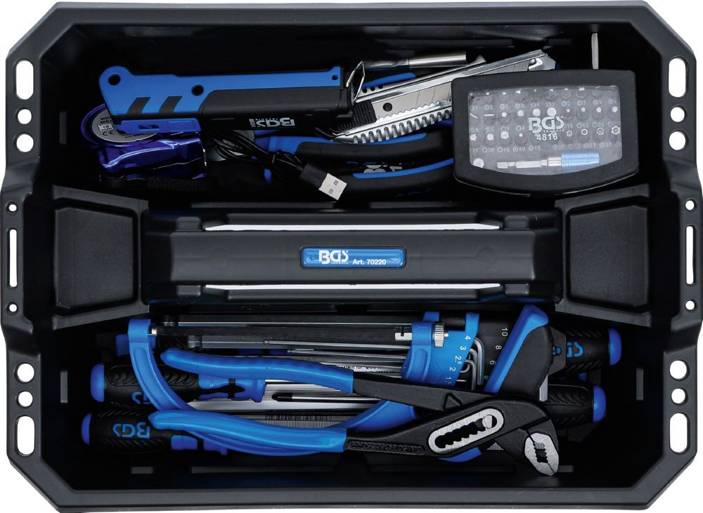 Produktbild Werkzeug Tragekasten Kunststoff mit Werkzeug Sortiment 66 teilig bild 4