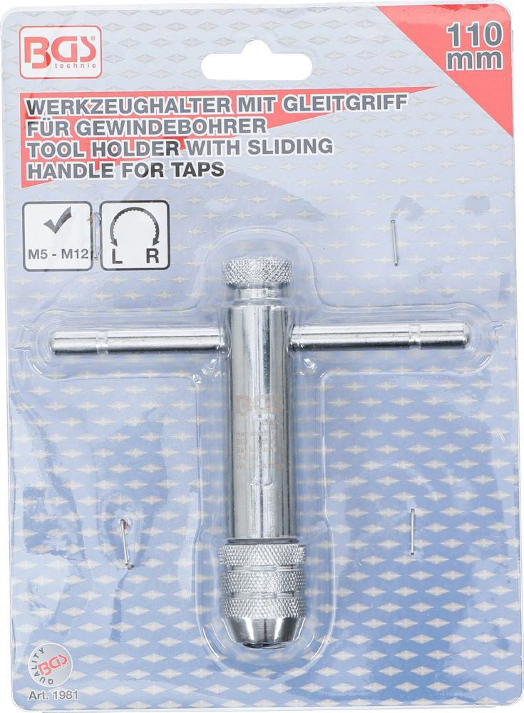 Produktbild Werkzeughalter mit Gleitgriff für Gewindebohrer M5 - M12 110 mm bild 4