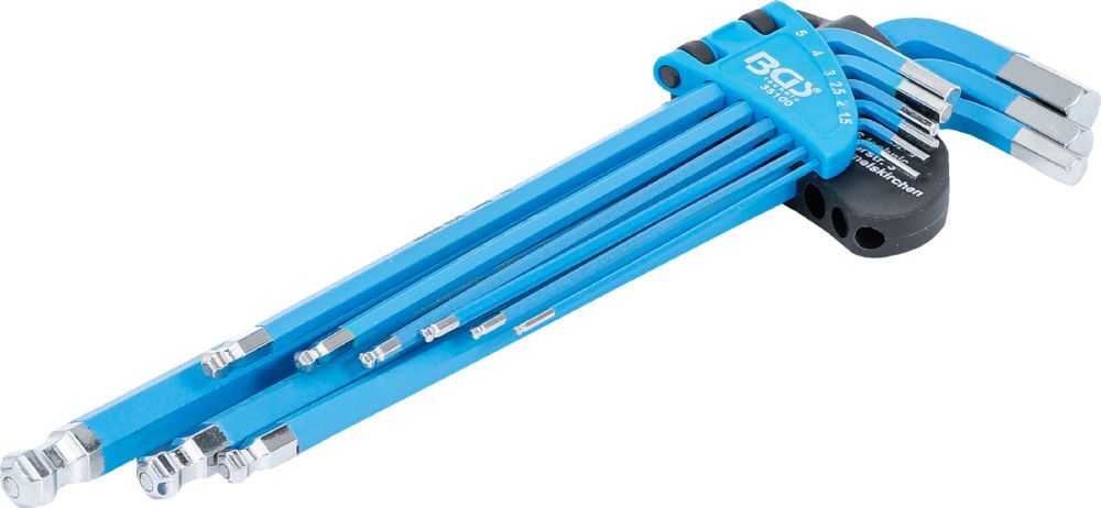 BGS Winkelschlüssel Satz 1,5-10 mm 9 teilig extra lang Innensechskant Produktbild BGS Winkelschlüssel Satz 1,5-10 mm 9 teilig extra lang Innensechskant
