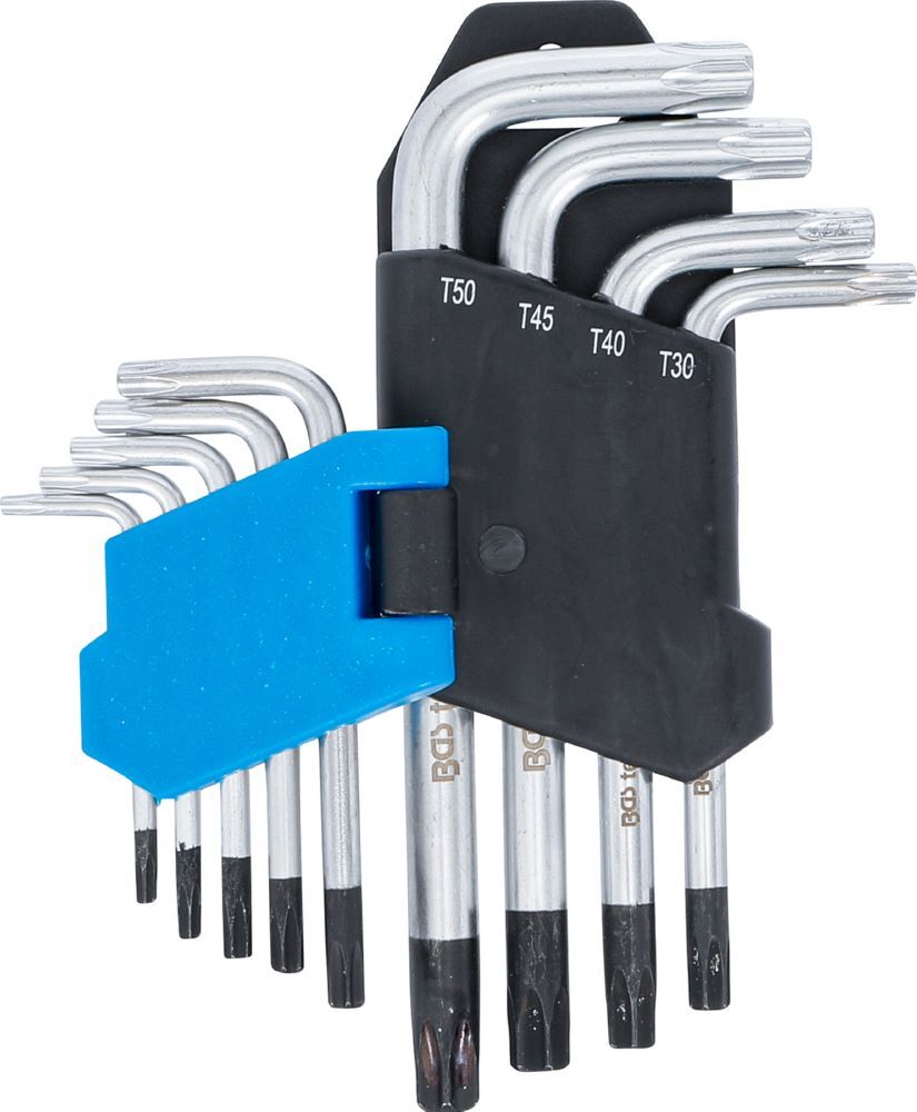 BGS Winkelschlüssel Satz T10 - T50 9 teilig kurz mit Bohrung Produktbild BGS Winkelschlüssel Satz T10 - T50 9 teilig kurz mit Bohrung bild 3