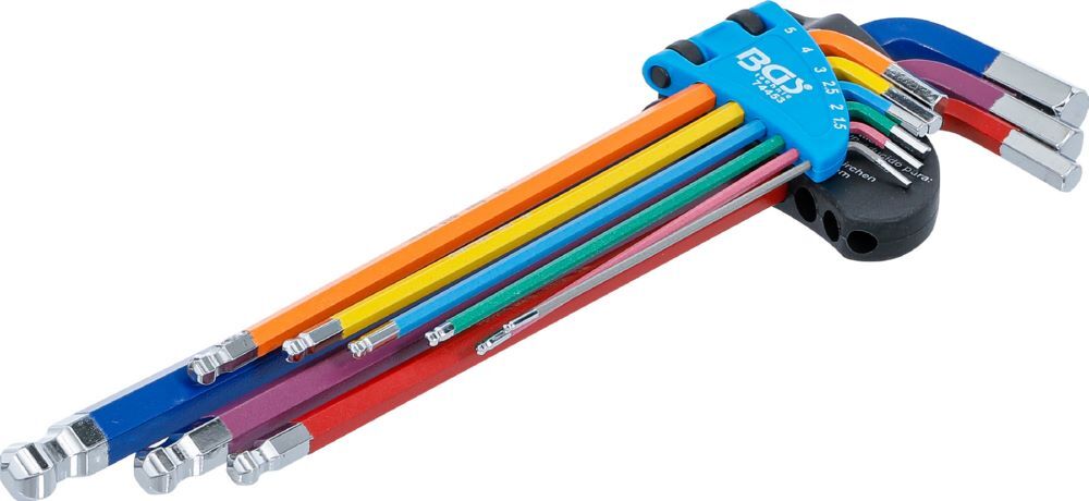 BGS Winkelschlüssel Satz 1,5-10 mm 9 teilig extra lang Innensechskant Produktbild BGS Winkelschlüssel Satz 1,5-10 mm 9 teilig extra lang Innensechskant