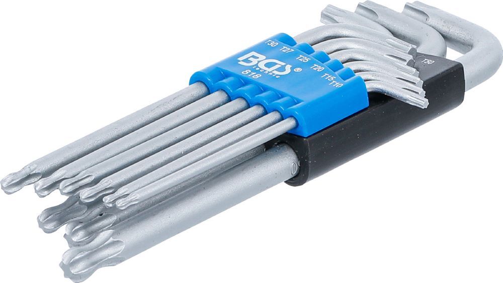 BGS Winkelschlüssel Satz T10 - T50 9 teilig T-Profil mit Kugelkopf Produktbild BGS Winkelschlüssel Satz T10 - T50 9 teilig T-Profil mit Kugelkopf